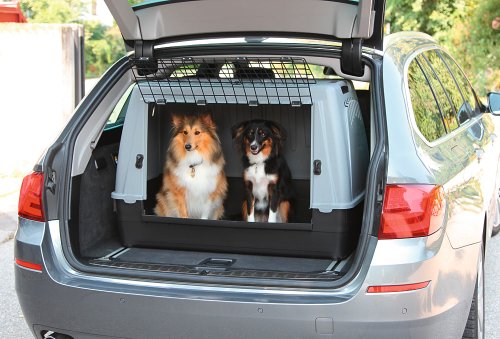 zoomundo Hundetransportbox / Kofferraumbox aus Aluminium - 2-Türig