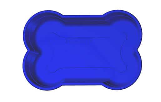 hundepool knochenform